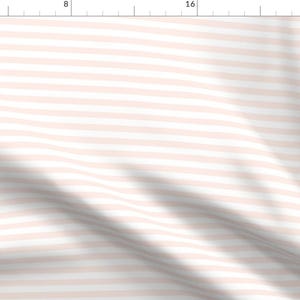 Pink And White Striped Fabric - Pink White Stripes By Shopcabin- Pink And White Stripes Geometric Cotton Fabric By The Yard With Spoonflower
