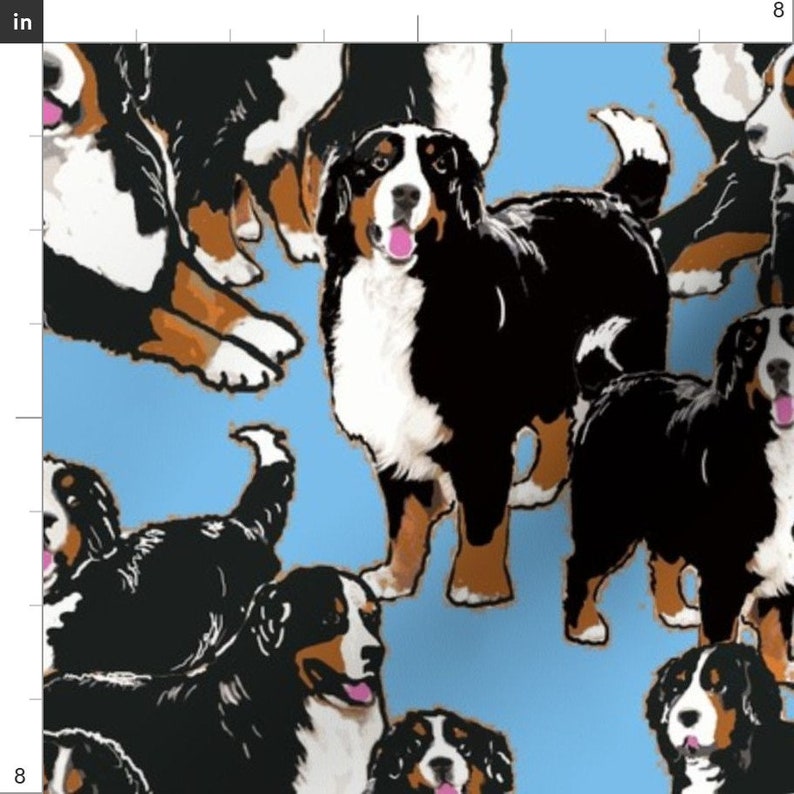 Bernese Mountain Dog Fabric Bernese Mountain Dog Mural - Etsy