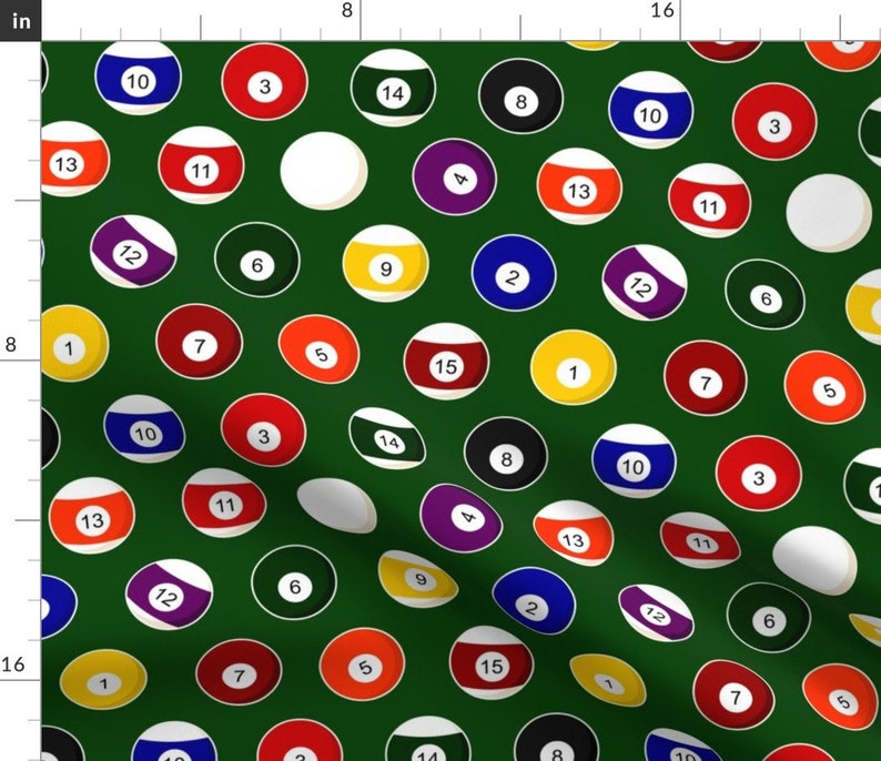 Billiards Fabric Pool Balls Billiards by Jannasalak Pool Etsy