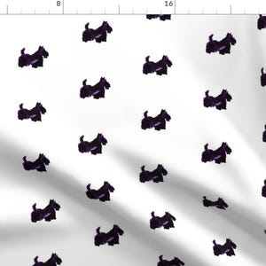 Watercolor Scottie Dog Fabric - Hsscottiepurp By Cest_La_Viv - Watercolor Dog Pet Puppy Animal Cotton Fabric By The Yard With Spoonflower