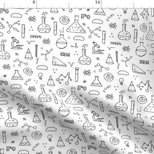 Science Fabric - Back To School Science Chemistry Physics Class Student By Littlesmilemakers- Cotton Fabric by the Yard with Spoonflower