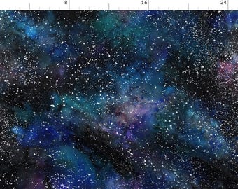 Space Galaxy Fabric - Galaxy Deep Space Seamless, Thousands Of Stars, Starry Night Sky By Rebecca Reck Art - Space Fabric With Spoonflower