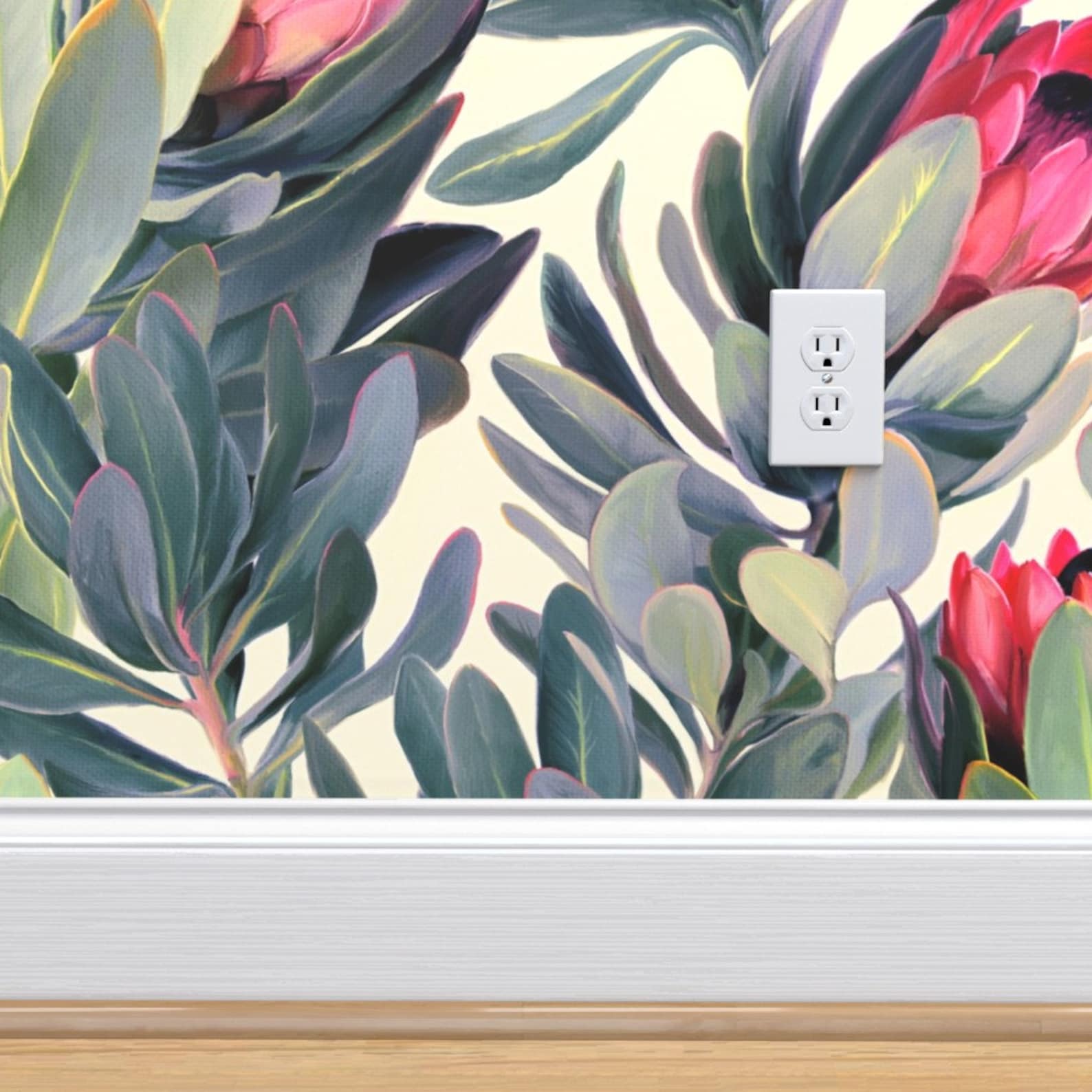 Proteas Wallpaper Painted Protea Floral Extra Large by | Etsy