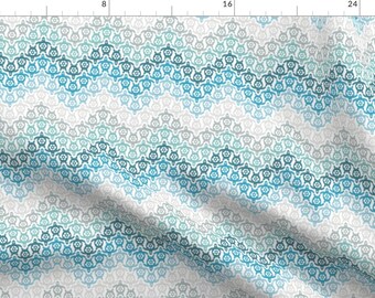 Hawaiian Turtle Fabric - Turtles On The Beach (Small And Rotated) By Coloroncloth - Hawaii Turtle Cotton Fabric By The Yard With Spoonflower