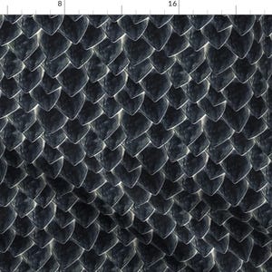 Costume Fabric - Night Dragon Dark Grey Scales Cosplay Reptile Lizard Dinosaur By Xoxotique - Cotton Fabric By The Yard With Spoonflower