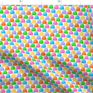 Candy Fabric - Gumdrops - 6 Color By Siya - Candy Rainbow Gumdrops Holiday Sweets Sugar Kids Cotton Fabric By The Yard With Spoonflower
