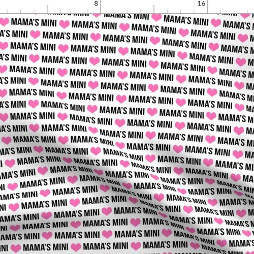 Mama's Mini Fabric Mama's Mini Girls Name Text Font Etsy