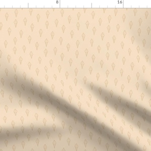 Boho Ice Cream Apparel Fabric - Ice Cream Cone  by sunday_babes - Neutral Beige Tan Summer Sweet Treat Clothing Fabric by Spoonflower