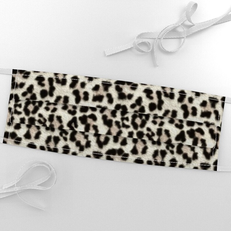 Faux Snow Leopard Print Fabric Snow Leopard Bigger and | Etsy