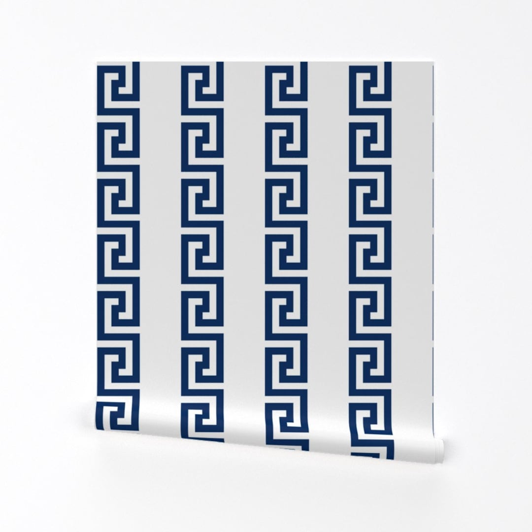Greek Key Wallpaper Greek Key Stripe by Danika Herrick Etsy