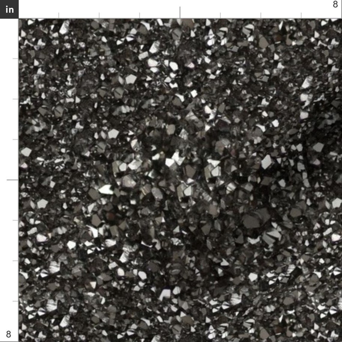 Black Crystal Fabric Stones // Grey Hematite Crystal by - Etsy