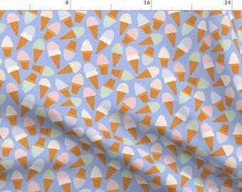 Ice Cream Apparel Fabric - Gelato Party by nat_orona - Pastel Blue Small Scale Pastel Ice Cream Sprinkles Clothing Fabric by Spoonflower