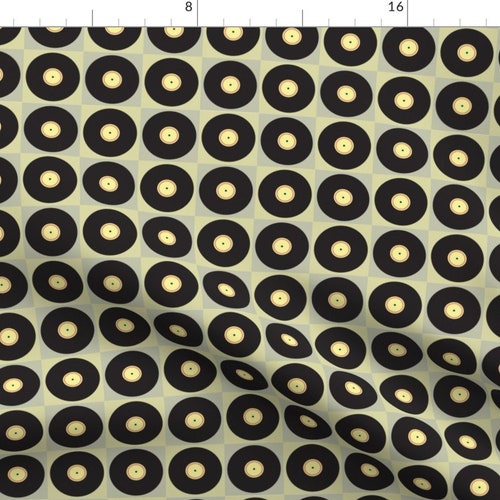 Vinyl Record Music Fabric Retro Vinyl by Ravynka Vinyl Etsy