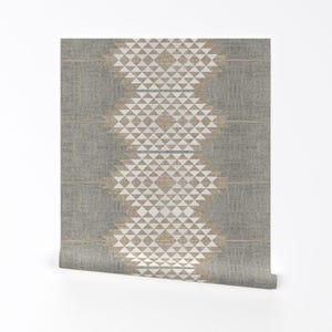 Neutrale Geometrische Ablösbare Tapete - Southwestern Geo - Wall Art Wall Decor - Atiz Diamond Large by holli_zollinger