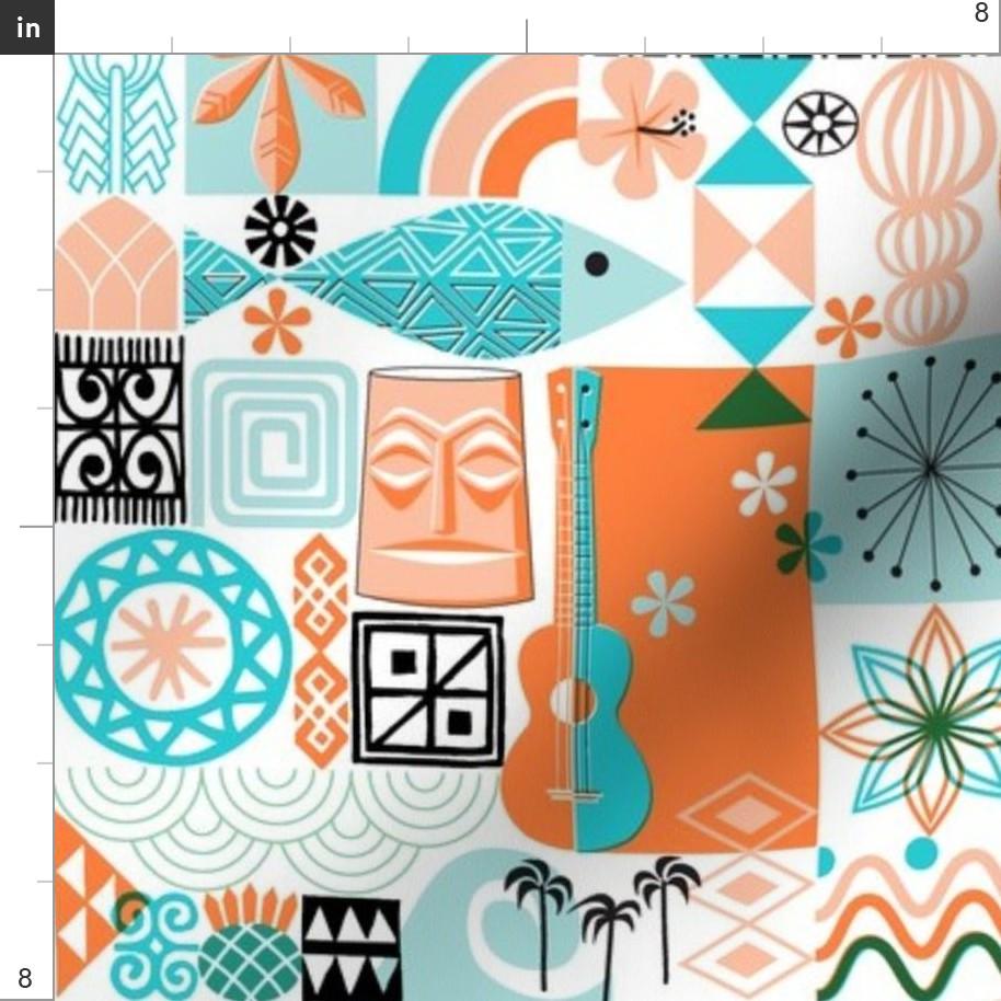 No Keia Hau Fabric || Hawaii Hawaiian Sun Beach by Pennycandy