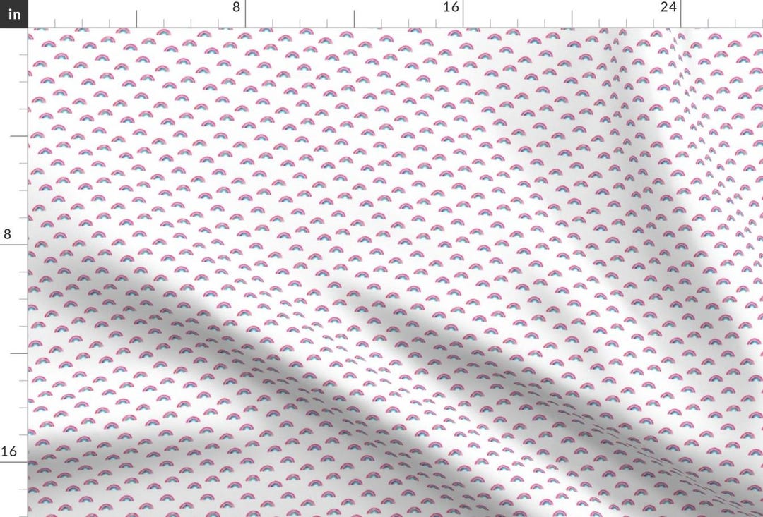 Small Scale Rainbow Fabric - (micro Print) Watercolor Rainbow by ...