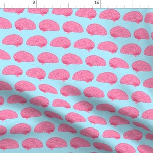 Stem Science Anatomy Fabric - Brains, Brains, Brains By Robyriker - Stem Brains Human Body Cotton Fabric By The Yard With Spoonflower