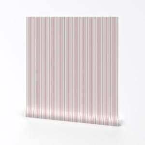 Carta da parati rimovibile adesiva con strisce rosa - Boho Chic Grandma Chic Blush Pink - Decorazione murale - Strisce rosa di whitneyenglish