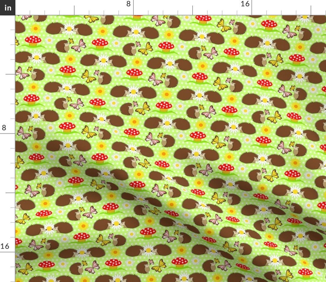 Hedgehogs Fabric Hedgehogs by Jjtrends Hedgehogs Cute Woodland Creature
