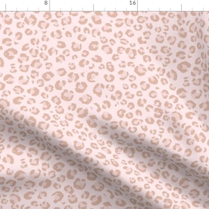 Modern Blush Leopard Print Fabric - Medium 2020 Animal Print By Erin Kendal - Animal Print Pink Cotton Fabric By The Yard With Spoonflower