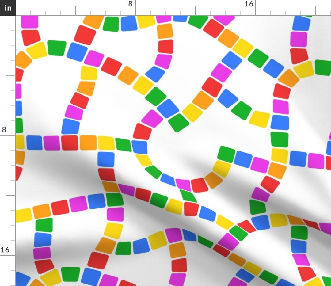 Rainbow Game Board Fabric Neverending Game Board Colors on Etsy