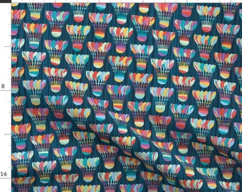 Pop Art Birdies Fabric - Badminton Shuttle by mariliineira - Colorful Badminton Small Scale Shuttlecock Fabric by the Yard by Spoonflower