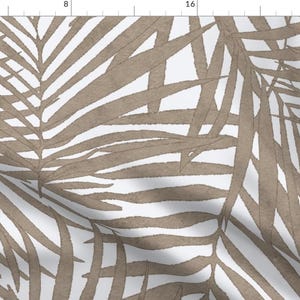 Tela de tapicería de palmeras tropicales - Frondas de acuarela de danika_herrick - Tela costera de verano con acuarela cortada a medida con Spoonflower imagen 2