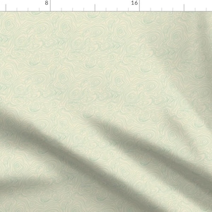 Topographic Map Fabric - Topography- Cream By Mintgreensewingmachine - Geometric Geography Map Cotton Fabric By The Yard With Spoonflower