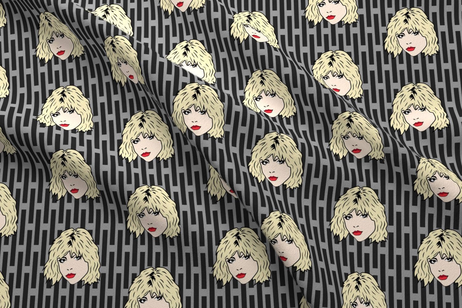 Glam Rock Fabric Punk Rock Girl By Dearchickie Glam Rock Etsy