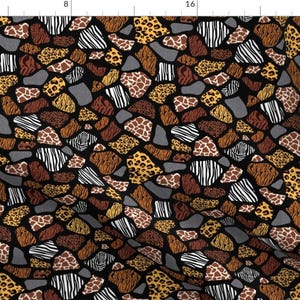 Safari Animal Print Fabric - Giraffe, Zebra, Cheetah, Zebra By Vintage Style - Tiger Print Cotton Fabric By The Yard With Spoonflower