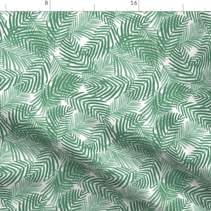 Palm Fabric - Tropical Palms Watercolor Painted Palm Springs Tropical By Charlottewinter - Green Cotton Fabric By The Yard With Spoonflower