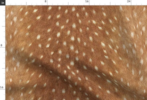 Deer Fabric - Red Deer Hide // Spring Fawn By Willowlanetextiles - Faux Deer Hide Cotton Fabric By The Yard With Spoonflower