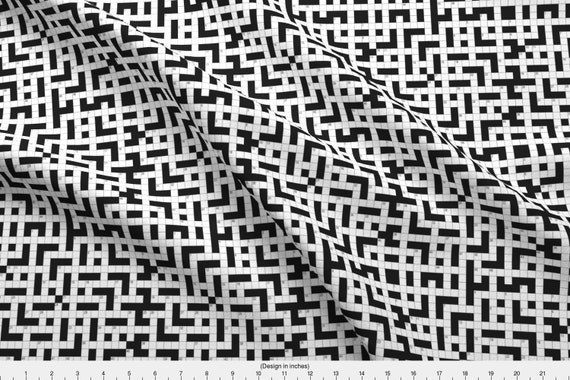 Crossword Fabric Cryptic Crossword By Aussienisi Crossword Etsy