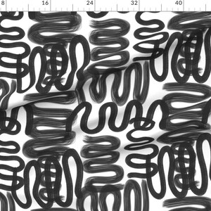 Tela de tapicería con garabatos de grafiti - Graffiti Squiggle de danika_herrick - Tela blanca y negra con gráficos llamativos cortada a medida con Spoonflower imagen 3