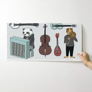 Nursery Wallpaper - Amazing Animal Alphabet Band By Andrea Lauren- Gender Neutral Room Removable Self Adhesive Wallpaper Roll by Spoonflower image 9