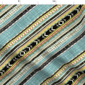 Aztec Fabric - Southwest Stripe Diagonal By Joanmclemore - Southwestern Aztec Tribal Upholstery Cotton Fabric By The Yard With Spoonflower