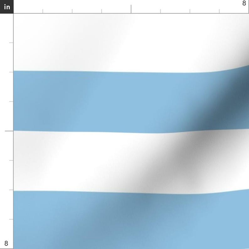 Preppy Stripes Fabric - Sky Blue Wide Stripes By Sweetzoeshop - Preppy Blue White Stripes Wide Cotton Fabric By The Yard With Spoonflower image 3