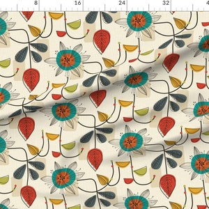 MCM Fabric 1950'S Mid Century Modern By Patternanddesign Retro Home decor vintage classy Cotton Fabric By The Yard With Spoonflower image 3