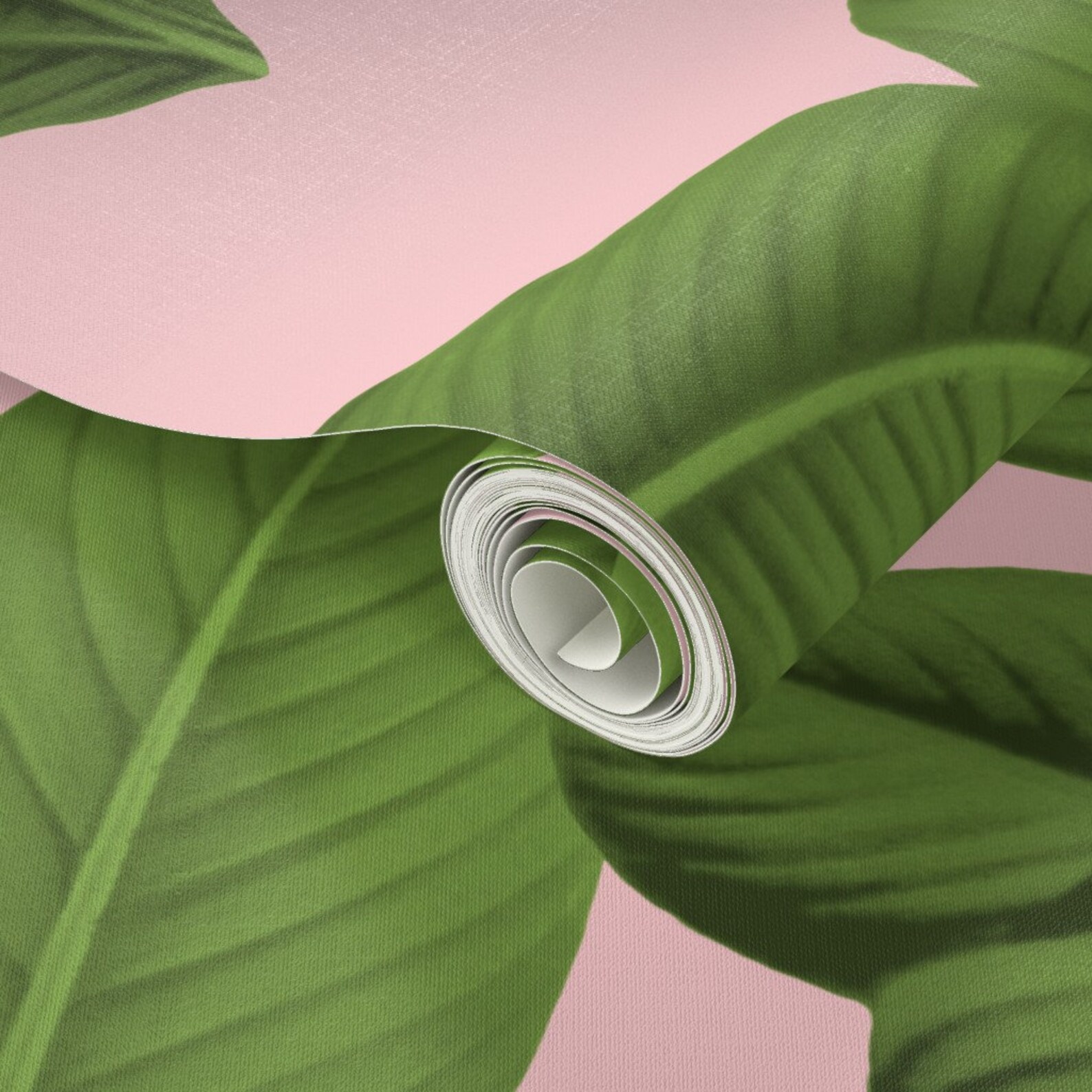 Leaves Wallpaper Palm in Palm Pink Foliage by - Etsy