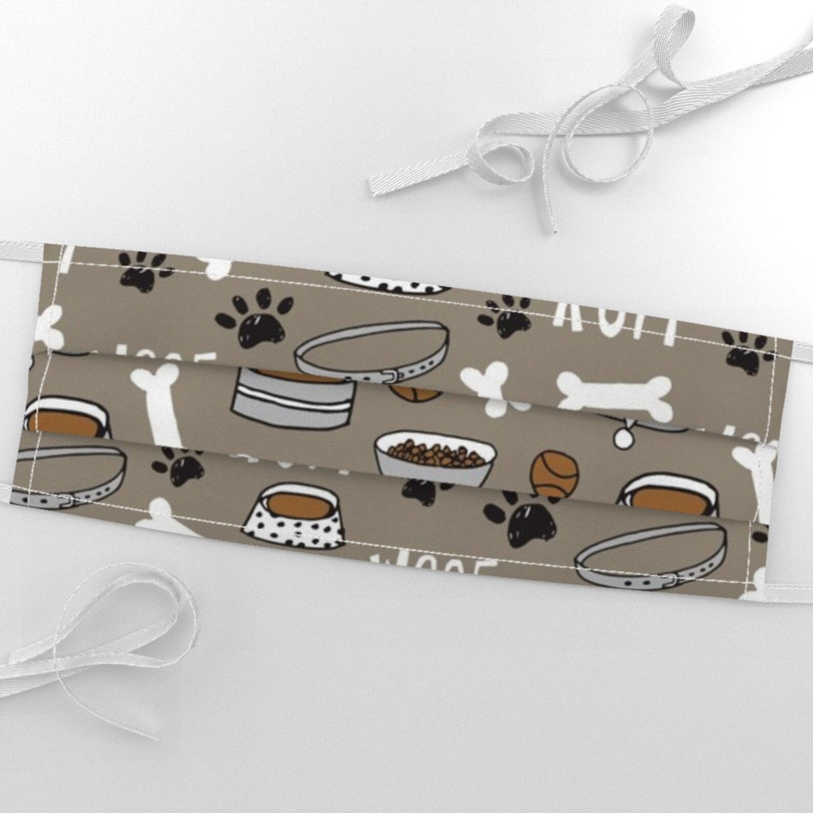 Dog Fabric Dog Bone // Paw Print Cute Dog Pet Design Hand Etsy