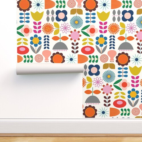Scandinavian Wallpaper Mod Scandinavian Garden by Katerhees Etsy