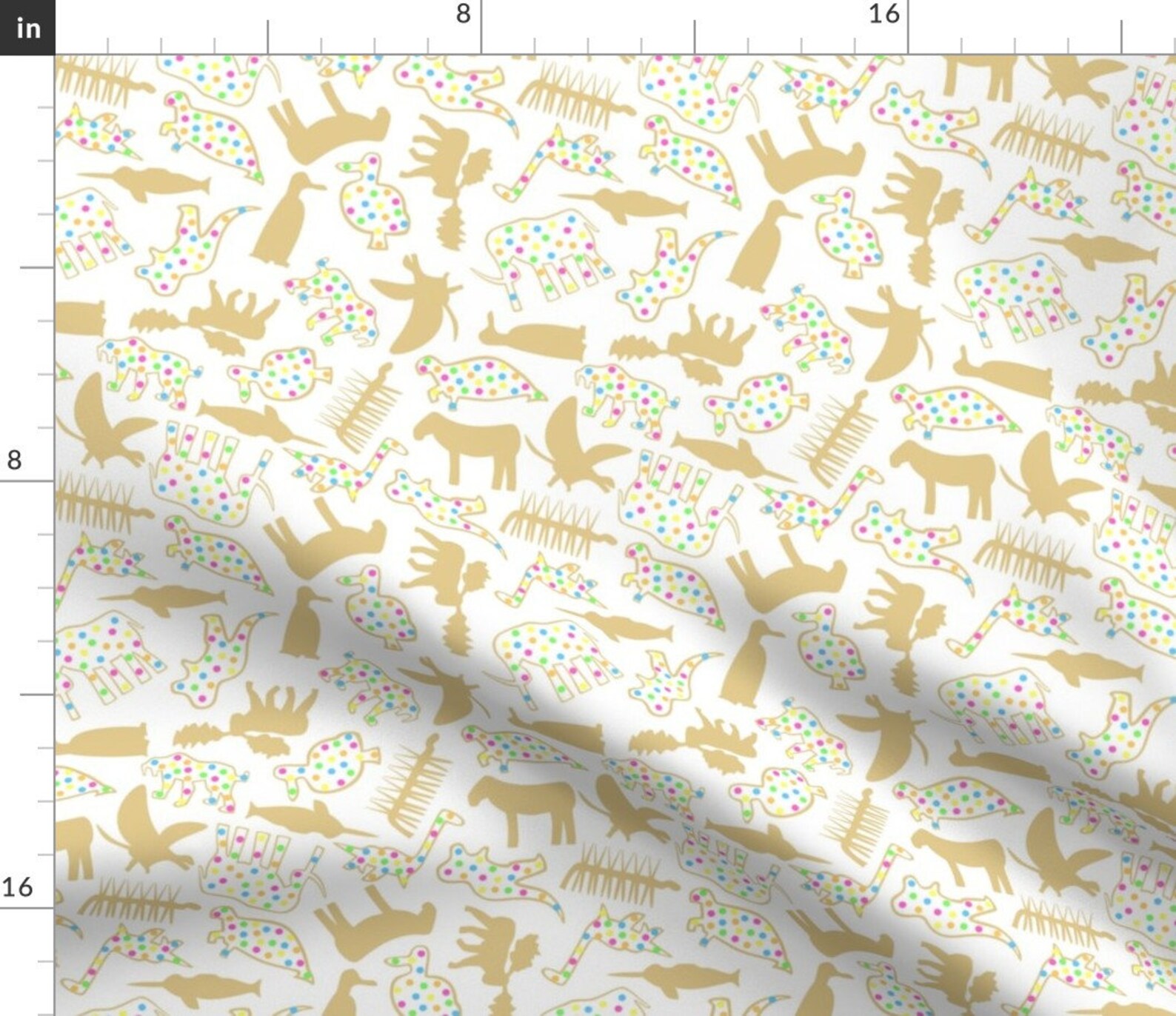 Extinct Animal Crackers Fabric Extinct Animal Crackers by Etsy