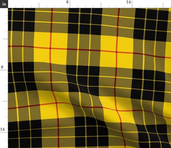 pic Yellow And Black Plaid Fabric etsy