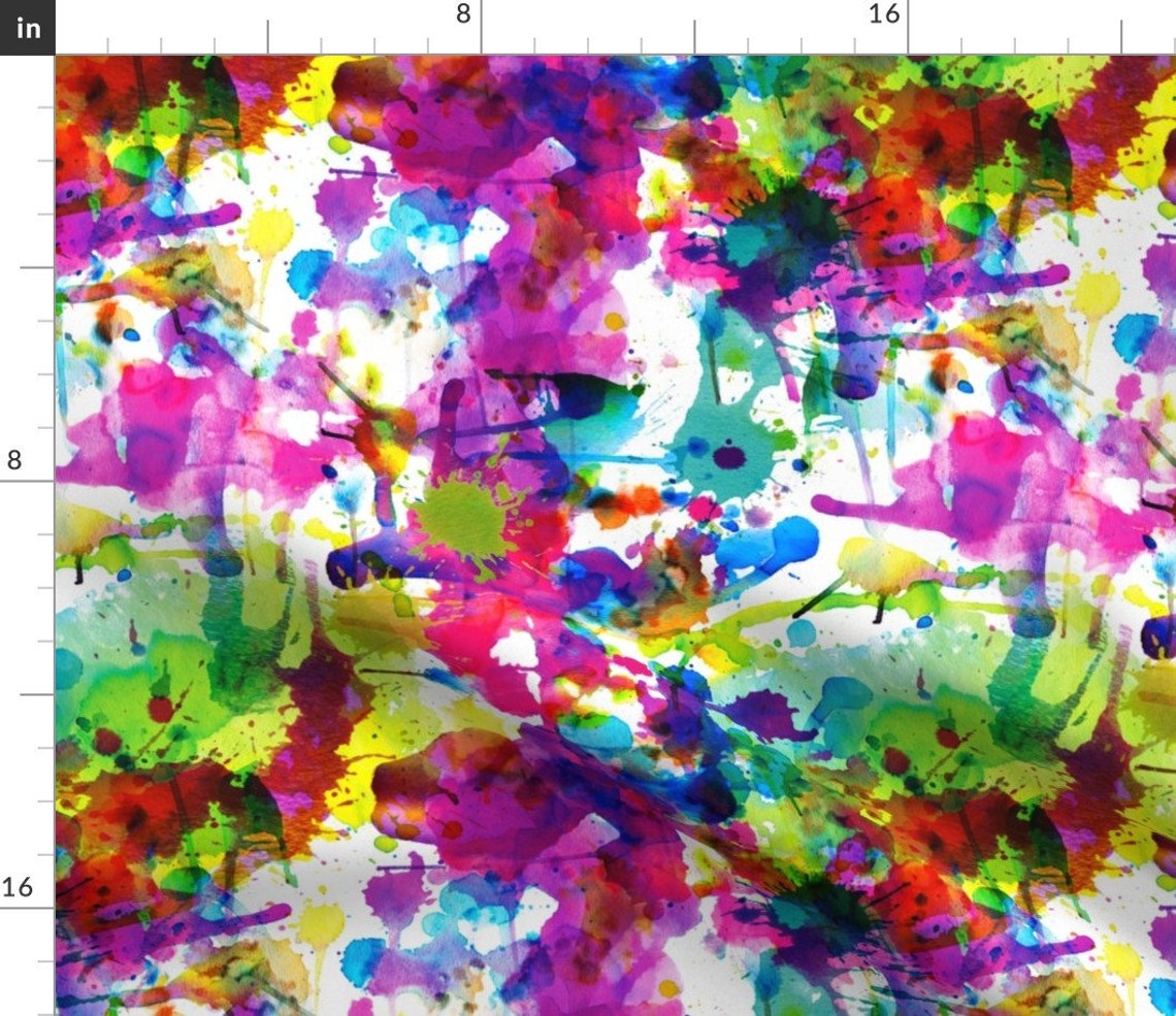 Paint Splatters Fabric Splatters Galore by Karismithdesigns Etsy