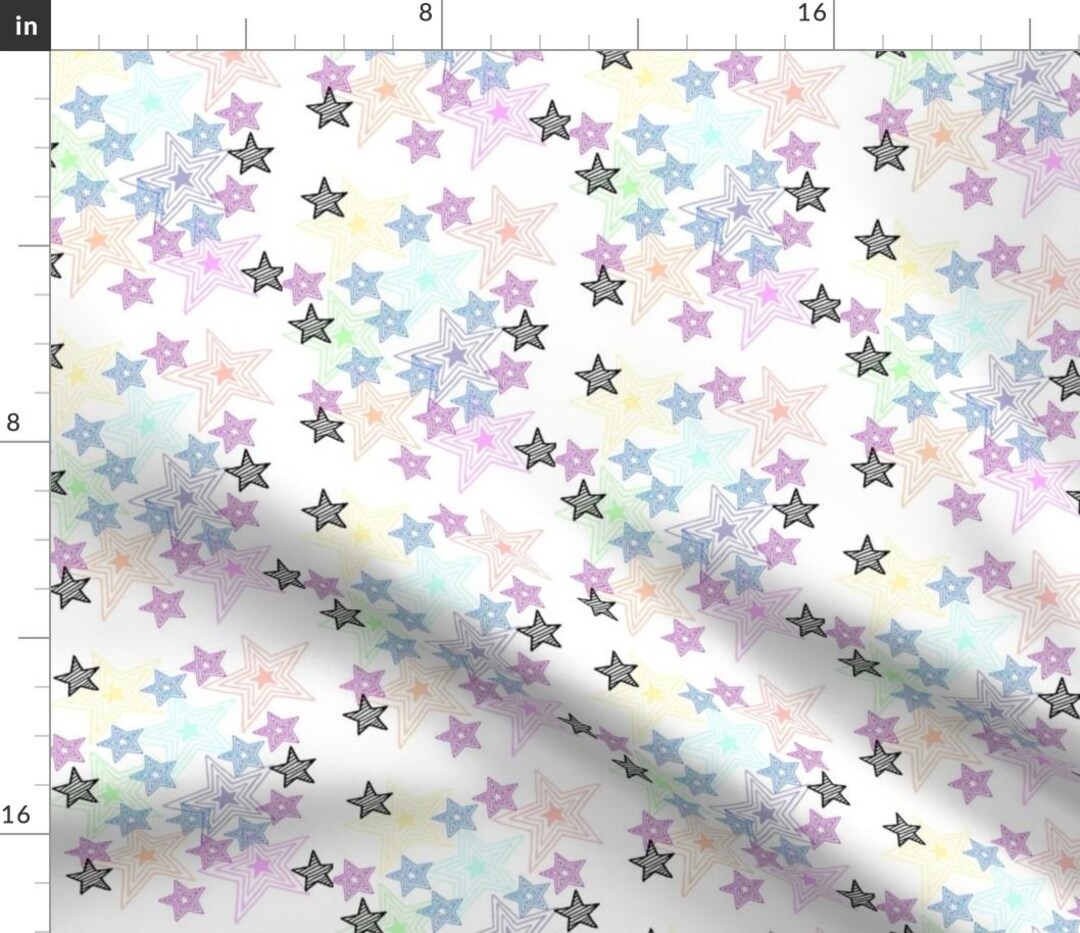 Colorful Star Fabric Bright Star by Modfox Star Nursery and Classroom ...