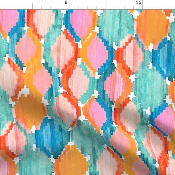 Ikat Patterned Fabric - Etsy