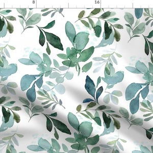 Watercolor Garden Fabric - Sage Greenery by stephaniecorfee - Green Leaves Elegant Nature Branches Plants  Fabric by the Yard by Spoonflower