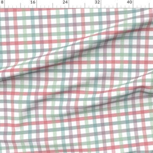 Pastel Plaid Fabric - Country Checks Pastel by Susan Magdangal - Pastel ...