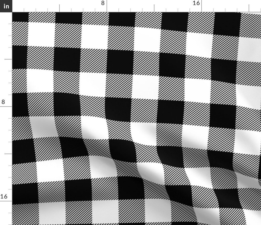 Black Buffalo Plaid Fabric Black Buffalo Check // 2 Etsy