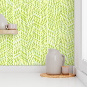 Chevron Zigzag Triangle Wallpaper Herringbone by Friztin - Etsy